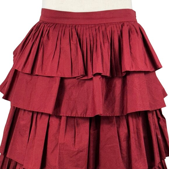 English Factory Burgundy Maxi Skirt - Picture 4 of 10